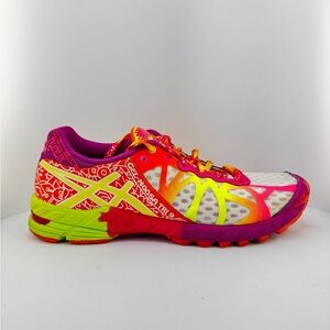 ASICS Women's Vibrant Pink and Orange Athletic Shoes